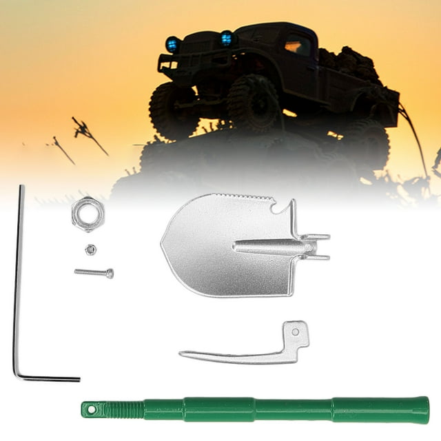 RC Crawler Shovel, Adjustable RC Simulation Metal Shovel Decorative Tool RC Crawler Shovel Tool for RC Crawler Decoration Accessories