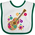 thumbnail image 3 of Inktastic Acoustic Guitar with Colorful Flowers Boys or Girls Baby Bib, 3 of 4