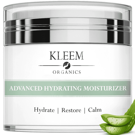 KLEEM ORGANICS Hydrating Face Moisturizer with Hyaluronic Acid – Deeply Hydrates, Renews & Restores - Nourishing Face Cream for All Skin Types, 1.7 oz
