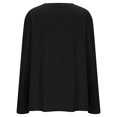 thumbnail image 5 of STETMN Women's Batwing Long Sleeve Shirts Round Neck Pullover Tops Loose Lightweight Sweater, 5 of 6