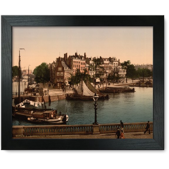 Framed Print: Spanish Quay, Rotterdam, Holland, circa 1890