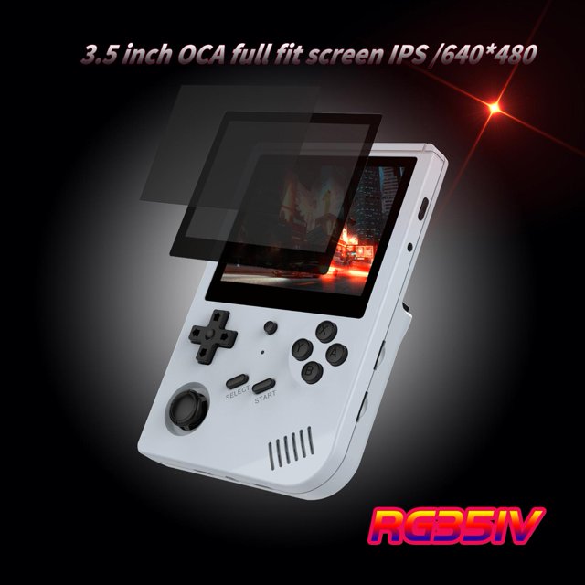 Consola de juegos portátil RG351V, sistema de código abierto, chip RK3326, consola de juegos retro con 5000/7000/15000 juegos clásicos, pantalla IPS de 3,5 pulgadas