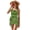 Jamaican Flag Geometric, variant on Xixirimido Vintage Fern Leaf Print Quick Dry Girls One Piece Swimsuit with Removable Bra, Modest One Shoulder Bathing Suit with Mesh Cover Up Skirt, Size 13-14 Years