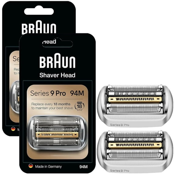 94M Shaver Replacement Head Compatible Braun Series 9 and Series 9 Pro Men's Electric Razors, 2 pack