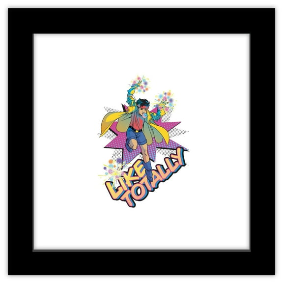 Gallery Pops Marvel X-Men '97 - Jubilee Like Totally Wall Art, Black Framed Version, 12" x 12"