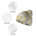 thumbnail image 3 of Lsque White Rose Pattern Knitted Beanie, Unisex Winter Hat, Knit Hat Winter Beanies Thick Fisherman Beanies Cuffed Plain Skull Caps, 3 of 6