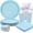 Light Blue and Silver, variant on 175 Pcs Light Blue Plates and Napkins Party Supplies - Baby Blue Paper Plates Serve 25 Guests - Light Blue and Silver Disposable Plates Sets for Birthday Wedding Baby Shower Holiday Party Decorations