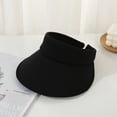 thumbnail image 2 of HJYCHN Mens Womens Twill Clip On Sports Visor Sun Hat Adjustable Outdoor Tennis Beach Cap Black One Size, 2 of 6