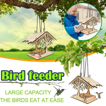 

Vikakiooze Wooden Bird House Bird Feeder Wooden Birdhouse Garden Bird House Garden Gifts Christmas Decorations Outdoor Led Lights Wall Stickers Fall Home Decor Kitchen Essentials