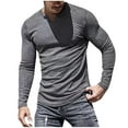 thumbnail image 2 of pstuiky camisetas de manga larga para hombre, Camisas casuales de moda para hombre - Cuello alto, manga larga Tops de hombre xxxl, 2 of 6