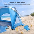 thumbnail image 3 of Beach Tent, Portable Sun Shelter for 2/3/4/6-8 Person with UPF 50+ UV Protection, Easy Setup Waterproof Beach Shade Canopy Cabana for Family Outdoor and Picnics, Fishing with Carrying Bag, 3 of 6