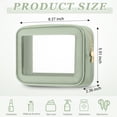 thumbnail image 2 of Bolsas de maquillaje Abbylike, PVC transparente, verde transparente (3 unidades), 2 of 6
