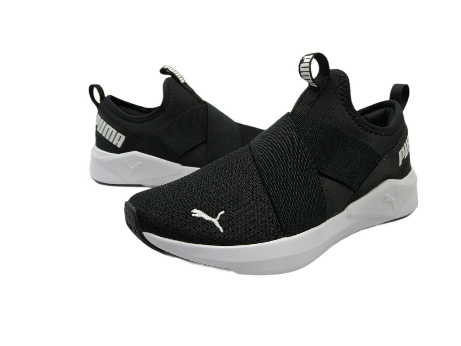 Robijn waterstof Informeer PUMA Women's Chroma Slip On Sneaker Soft Foam Black White Logo, Size 7 -  Walmart.com