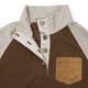 thumbnail image 4 of Sudadera sin capucha para hombre, estilo casual, con mangas raglán y cuello alto, de pana, con bloqueo de color, para exteriores, sin sombrero, de poliéster., 4 of 8