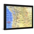 thumbnail image 1 of 1986 Pacific Northwest Map Side 1 Framed Print Wall Art By National Geographic Maps, 1 of 5