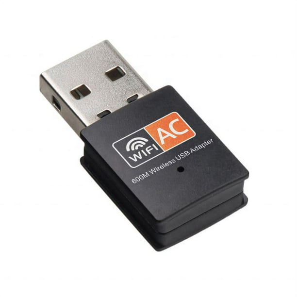 USBNOVEL Adaptador WiFi USB AC 600 Mbps para PC - Adaptador de red inalámbrico con banda dual 2,4 GHz, antena de alta ganancia de 5 GHz WiFi USB, Dongle WiFi para computadora portátil