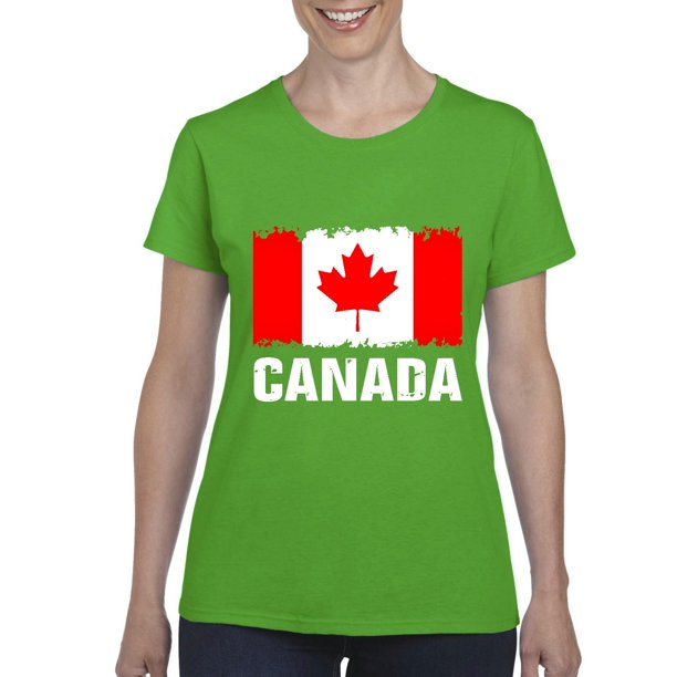 Mom S Favorite Womens Canada Flag Canadian Short Sleeve T Shirt
