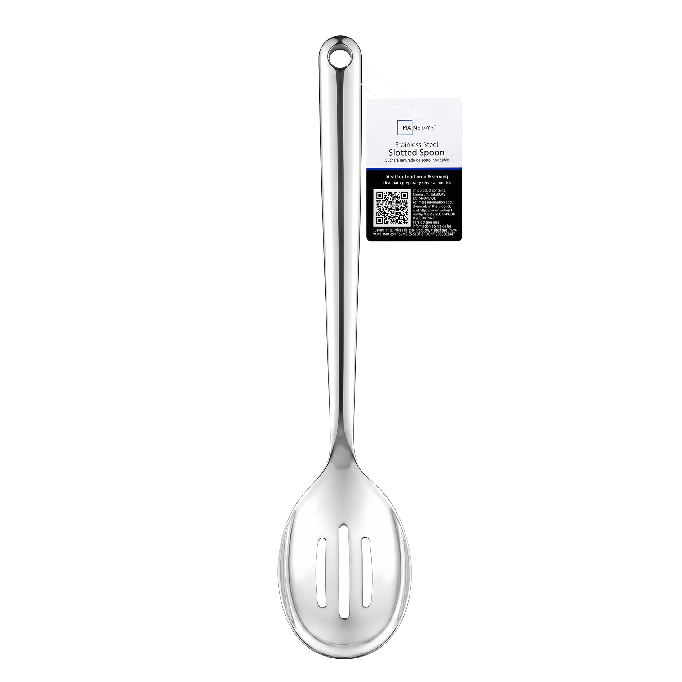 Mainstays Stainless Steel Slotted Cooking Spoon
