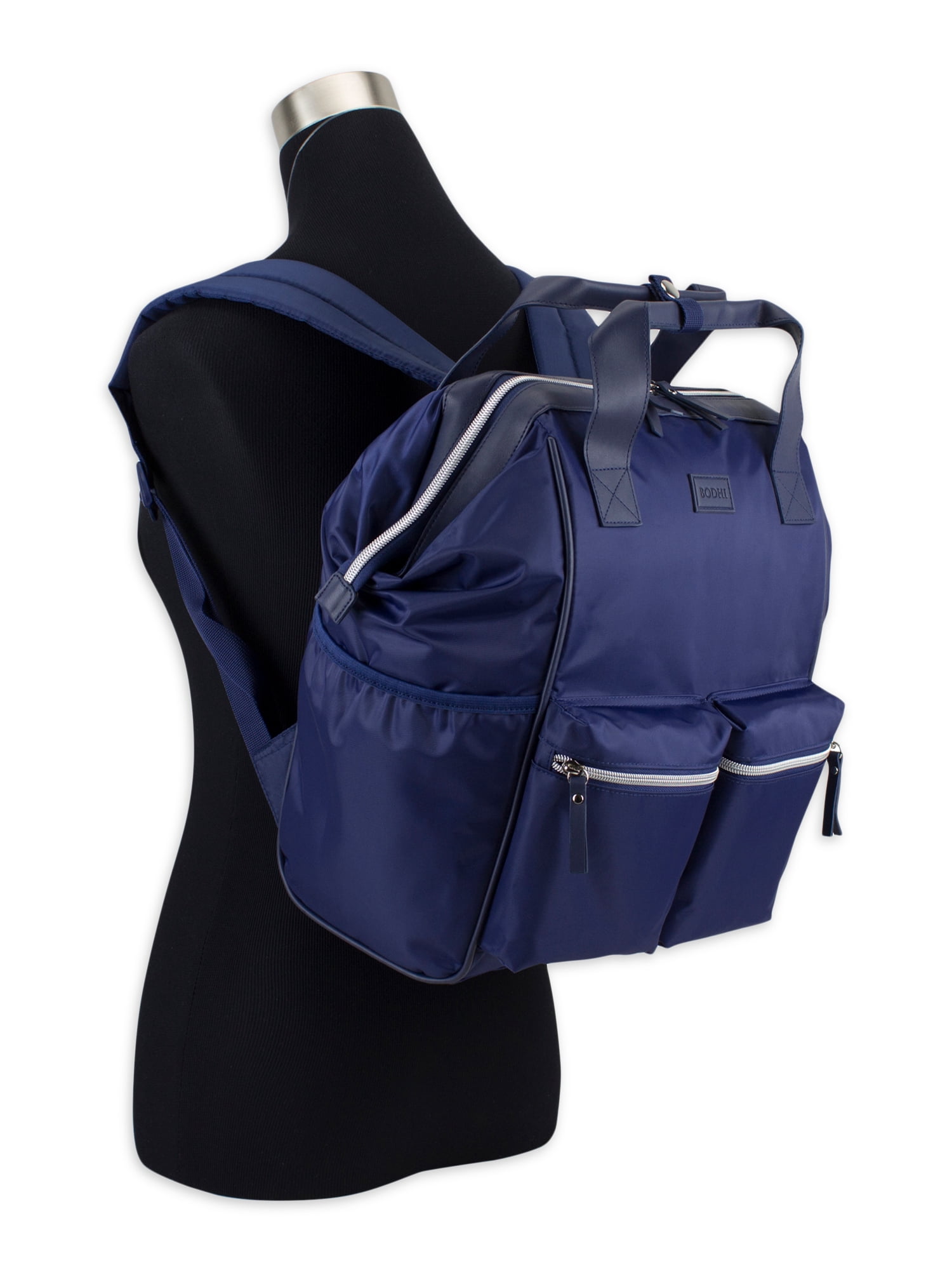 Bodhi Unisex Convertible Top Handle Backpack with Front Pockets, Navy