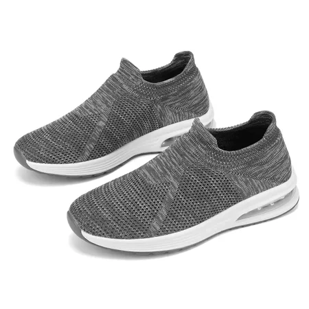 

Men‘s Mesh Breathable Lightweight Sneakers Comfort Athletic Slip On Air Cushion Shoes For Running Tennis Fitness Gym Jogging