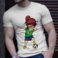 thumbnail image 2 of Dabbing Soccer Girl Brazil Brazilian Football Tshirt, 2 of 6
