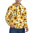 thumbnail image 2 of Lsque Yellow Polka Dot Sunflower Pattern Casual Men's Hoodie,Hooded Sweatshirt with Kangaroo Pocket,Pullover Hoodie-Medium, 2 of 7
