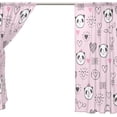 thumbnail image 4 of GZHJMY Love Panda Pink Sheer Window Curtain Panel Drape 55x78 Inch for Living Room Bedroom Kids Room 2 Piece Home Decor, 4 of 4