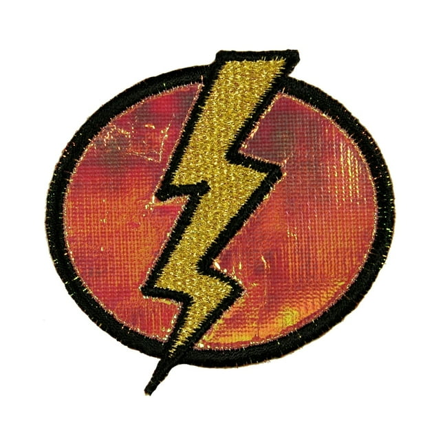 Shiny Lightning Bolt Patch Electric Flash Craft Embroidered Iron On