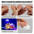 thumbnail image 5 of Unique Bargains Aquarium Jellyfish Glow Decor Fish Tank Fluorescent Jellyfish Ornaments Blue 2.3"x5.9" with Suction Cup, 5 of 6