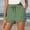 Army Green, variant on LINGLANG Women's Casual Muslin Shorts Drawstring Pocket Shorts Stylish Weave Beach Shorts Lightweight Breathable Summer Lounge Wear