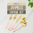 thumbnail image 2 of 20-Piece Utensil Set - Ultimate Cooking Convenience, Complete Your Kitchen (Blush Pink and Matte Gold), 2 of 7