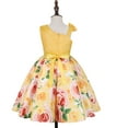 thumbnail image 2 of Elegant Girls' Rose Print Dress Evening Performance Dress, Holiday Performance Dress Princess Dress Special Occasion Dress Princess Dresses Yellow, 2 of 7