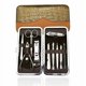 thumbnail image 1 of ER Cortaúñas de pedicura para hombres y mujeres - 10 accesorios - Kit de cuidado de uñas de acero inoxidable - Empujador de cutículas y alicates con estuche de viaje de cuero brillar Electrónica, 1 of 4