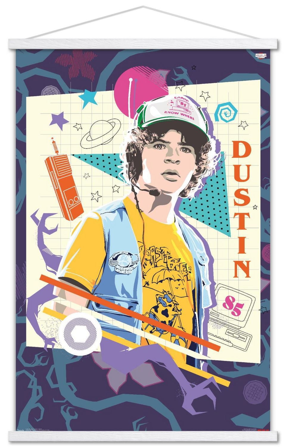 Netflix Stranger Things: Season 3 - Dustin Wall Poster, 14.725" x 22.375" Framed
