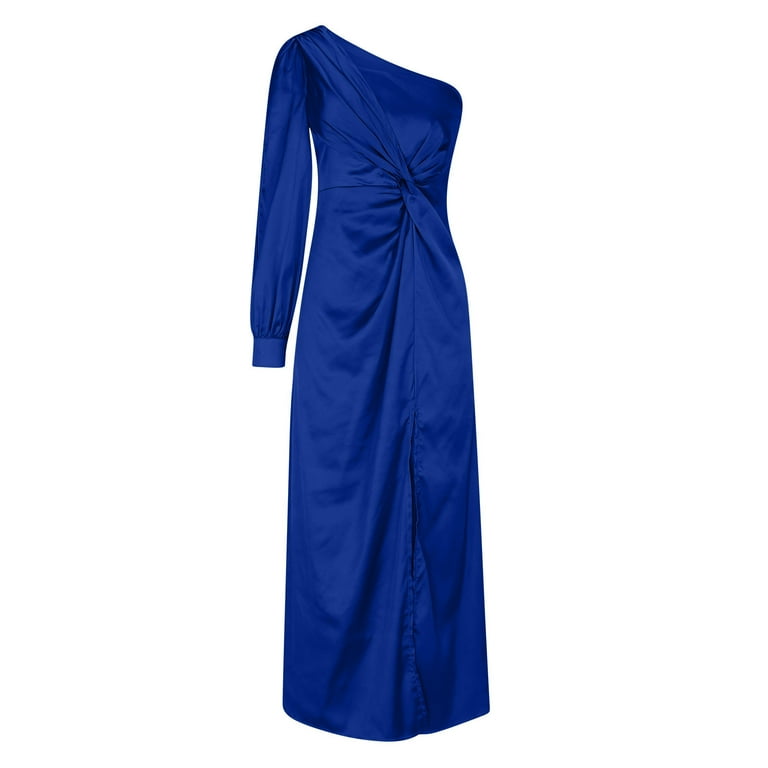 express blue one shoulder dress Jovani 06662 Dress main image 0