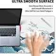 thumbnail image 5 of Japanese White and Blue Wave Mouse Pad 35.4 X 15.7 Inch Crane Hill Red Sun Extended Large Cool Mouse Mat Non-Slip Rubber Base Mousepad with Stitched Edges Waterproof Desk Pad for Gaming&Home Office,XL, 5 of 6