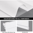 thumbnail image 3 of No-Drill Cordless Zebra Blinds - Dual Layer Light Filtering & Room Darkening, Free-Stop Lift, Easy Install, Day & Night Privacy with Valance for Window, White, 3 of 4