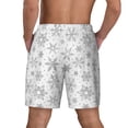 thumbnail image 2 of Lsque Mens Swim Trunks Snowflake Minimalist Pattern - Bathing Suit Compression Liner - Beach Swim Shorts Swimwear - (S-3XL) - Stretch Quick Dry -X-Large, 2 of 9