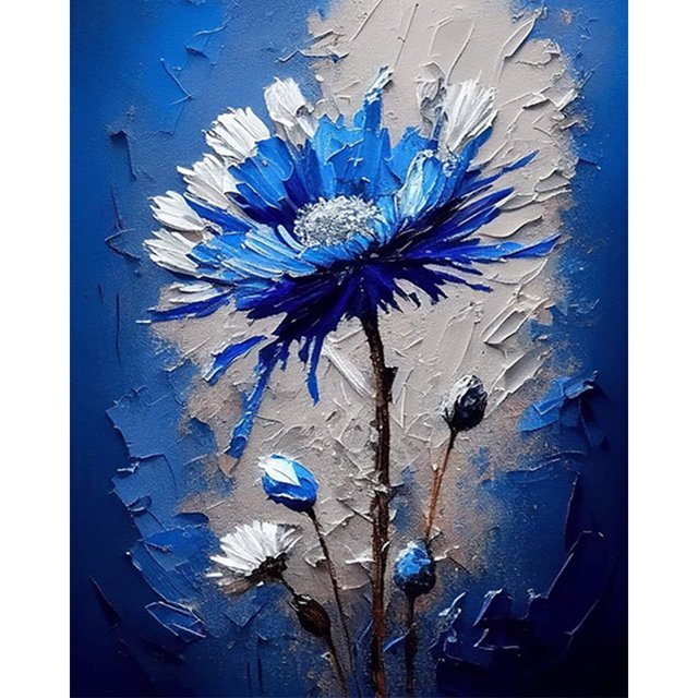 Kit de pintura por números sobre lienzo, arte al óleo artesanal, cuadro de flores, decoración de pared del hogar, 40x50cm