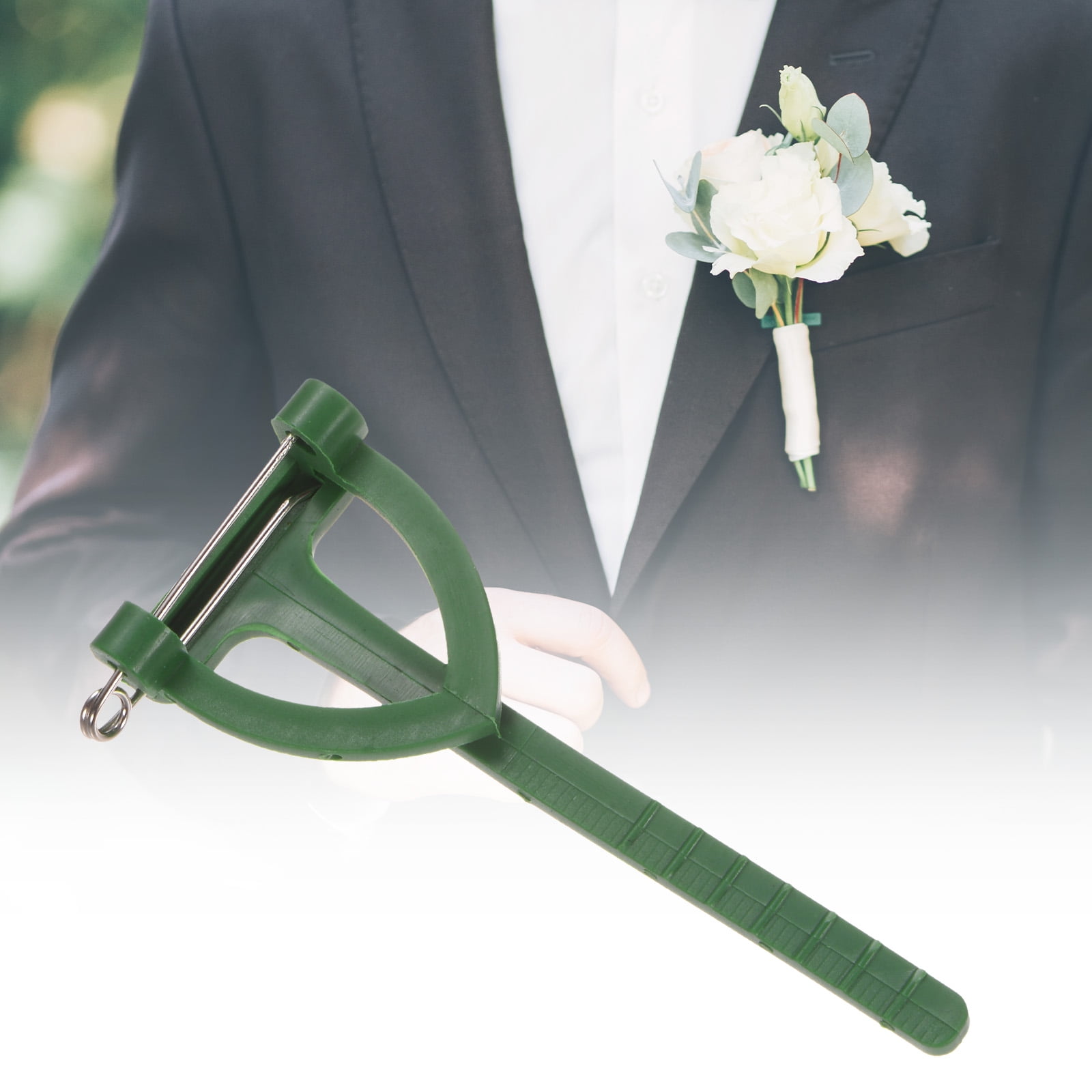 Uxcell 240-Pack Boutonnieres Safety Pins, Plastic Triangle Corsage Pin Buttonhole Flowers Pins for Wedding/Bridegroom Brooch/Party, T Shape Safety Clips Holder [6.5cm, Green]