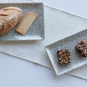 Thyme & Table Stoneware Rectangular Serve Platter, Dot