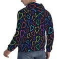 thumbnail image 6 of Wukai Colored Hearts Print Men Hoodies Fleece Sweatshirts Long Sleeve Sweaters Pullover Fall Outfits Winter Clothes-4X-Large, 6 of 7