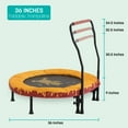 thumbnail image 5 of Skywalker Trampolines 36" Mini Trampoline for Kids & Toddlers - No-Spring Design with Adjustable Handlebar, Foldable for Easy Storage, Indoor/Outdoor Use, 5 of 8