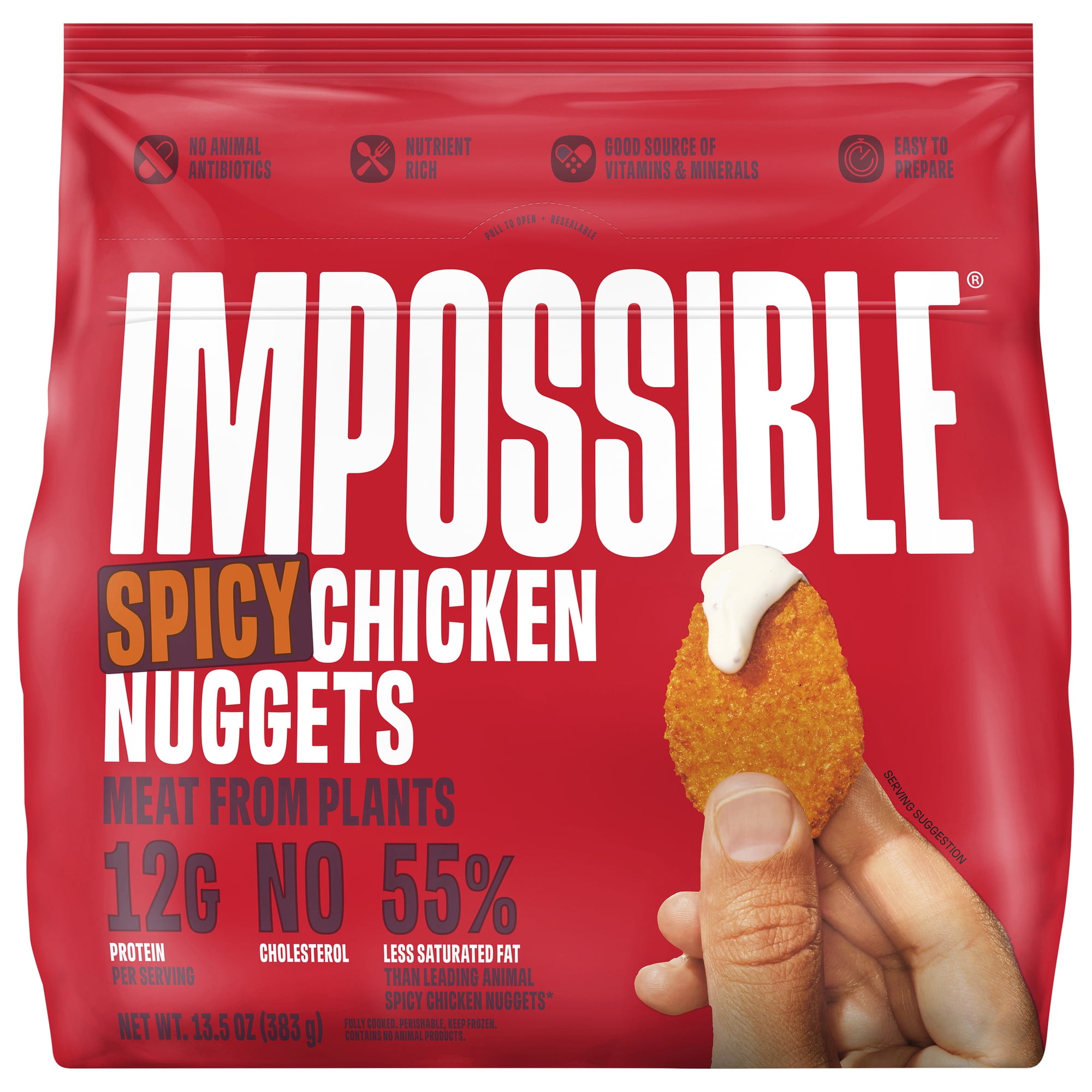 Impossible Foods Spicy Chicken Nuggets Meat from Plants, Fully Cooked, 13.5 oz