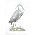 thumbnail image 3 of Selby, John 14x18 Black Modern Framed Museum Art Print Titled - Silver Foil Heron I with Hand Color, 3 of 5