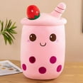 thumbnail image 2 of Autrucker Cute Plush Boba Milk Tea Plushie Toy, 25cm Soft Teacup Pillow for Kids Home Decor, 2 of 6