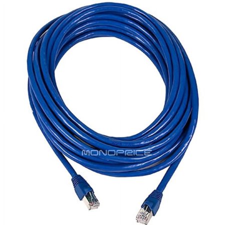 UPC: 0844660086031 | Monoprice 30FT 24AWG Cat6a 500MHz STP Ethernet Bare Copper Network Cable  Blue
