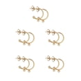 thumbnail image 1 of Anneaux d'Oreilles Simples en Forme de C, Boucles d'Oreilles Clous Boule Circulaires pour Fabrication de Bijoux DIY, 1 of 3