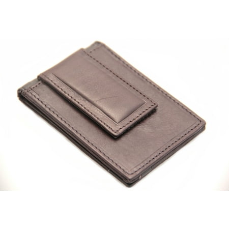 Paul & Taylor - Mens Wallet Bifold Money Clip Magnet Card Holder Front Pocket ID Outside Leather ...