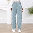 thumbnail image 5 of Women's Fuzzy Fleece Jogger Sweatpants Comfy Stretch High Waisted Workout Yoga Track Pants Casual Loose Drawstring Lounge Pajamas Trousers, 5 of 7